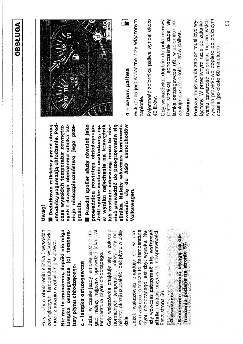 VW Polo III 3 instrukcja obslugi / page 54