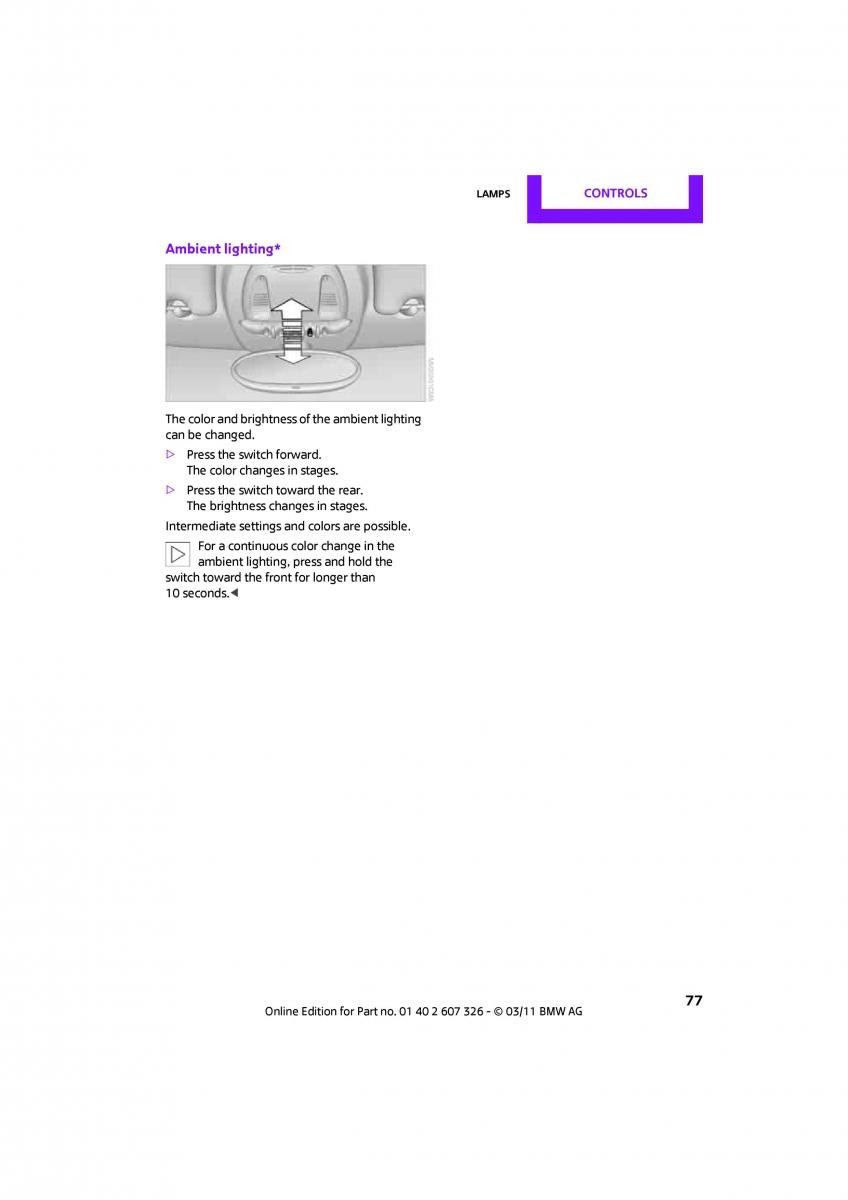 Mini Clubman owners manual / page 79