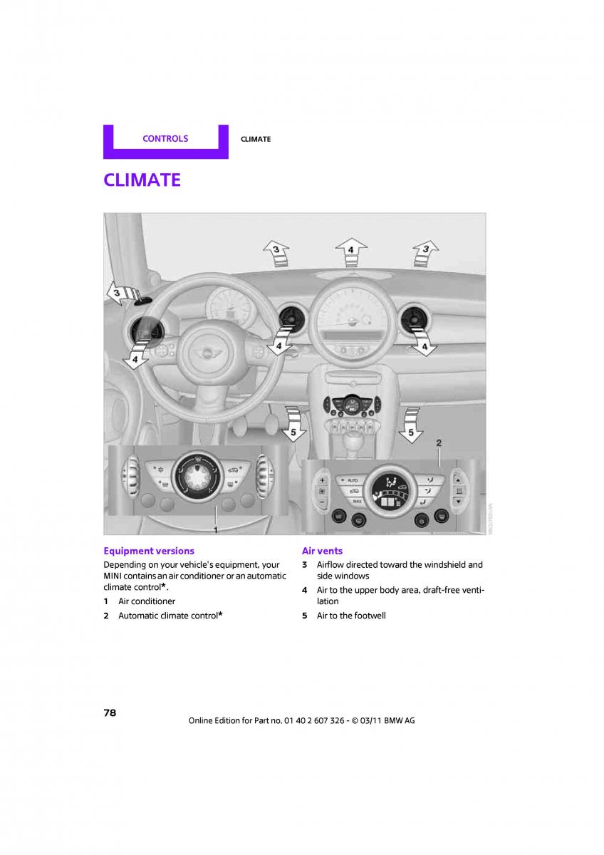 Mini Clubman owners manual / page 80