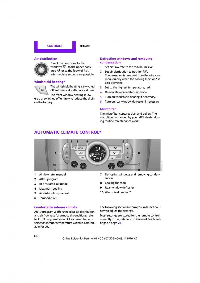 Mini Clubman owners manual / page 82