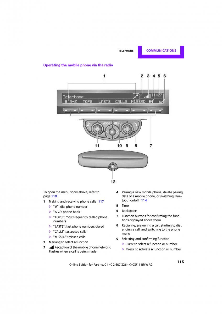 Mini Clubman owners manual / page 115