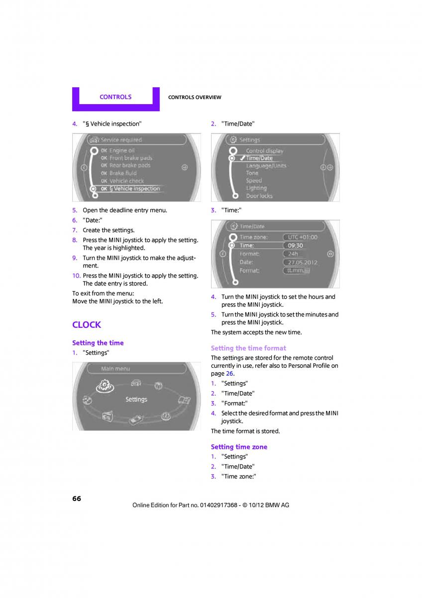 Mini Countryman owners manual / page 67