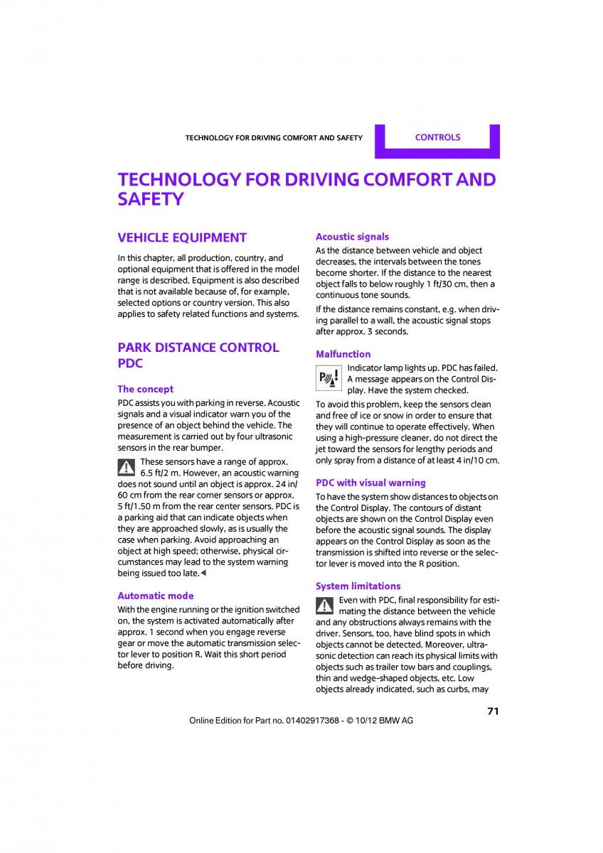 Mini Countryman owners manual / page 72