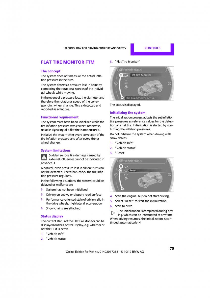 Mini Countryman owners manual / page 76