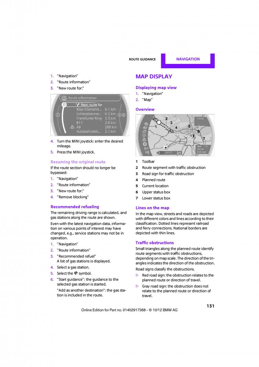 Mini Countryman owners manual / page 132