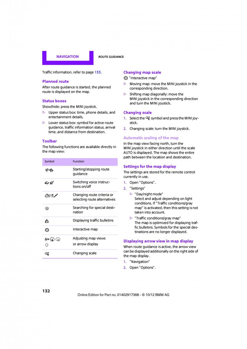 Mini Countryman owners manual / page 133