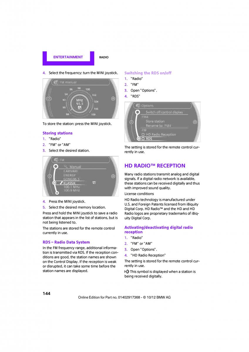 Mini Countryman owners manual / page 145