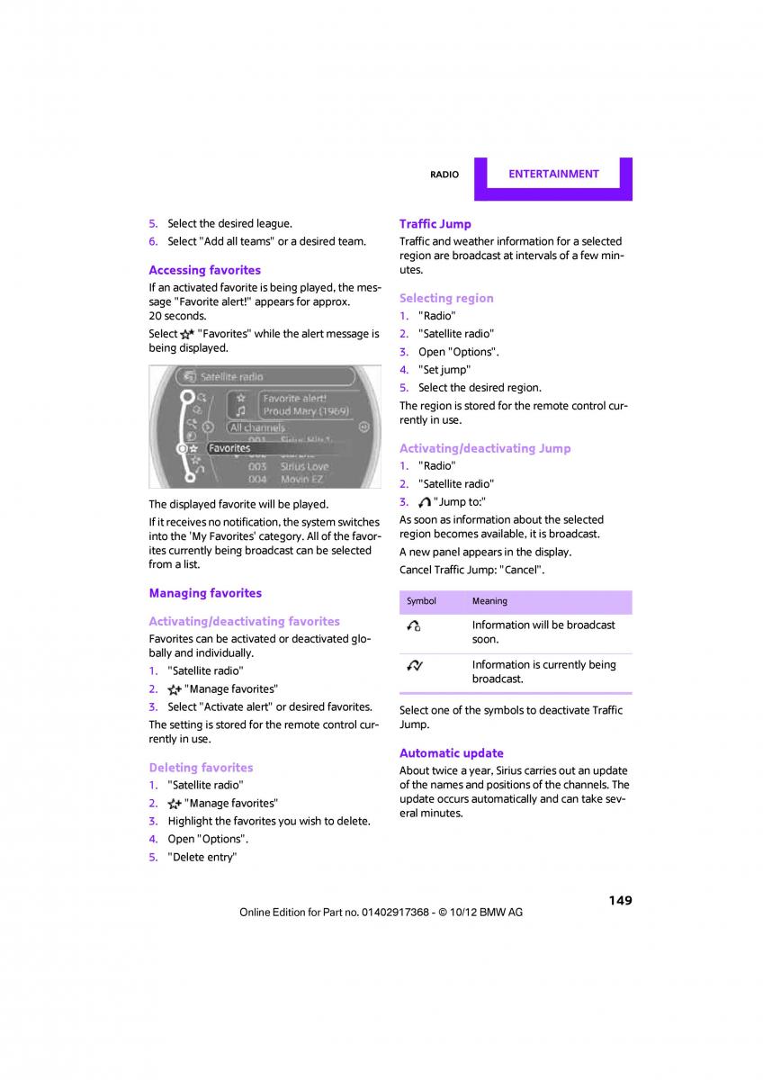 Mini Countryman owners manual / page 150