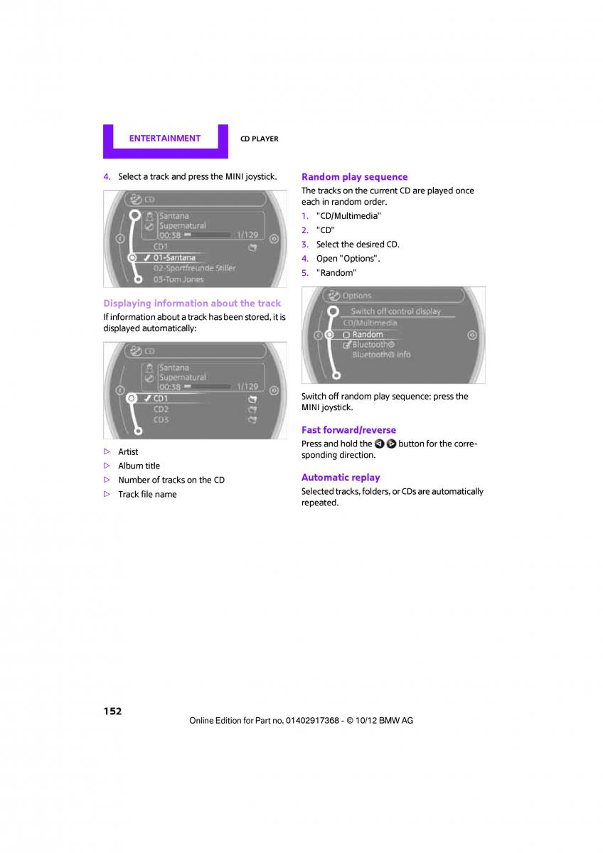 Mini Countryman owners manual / page 153