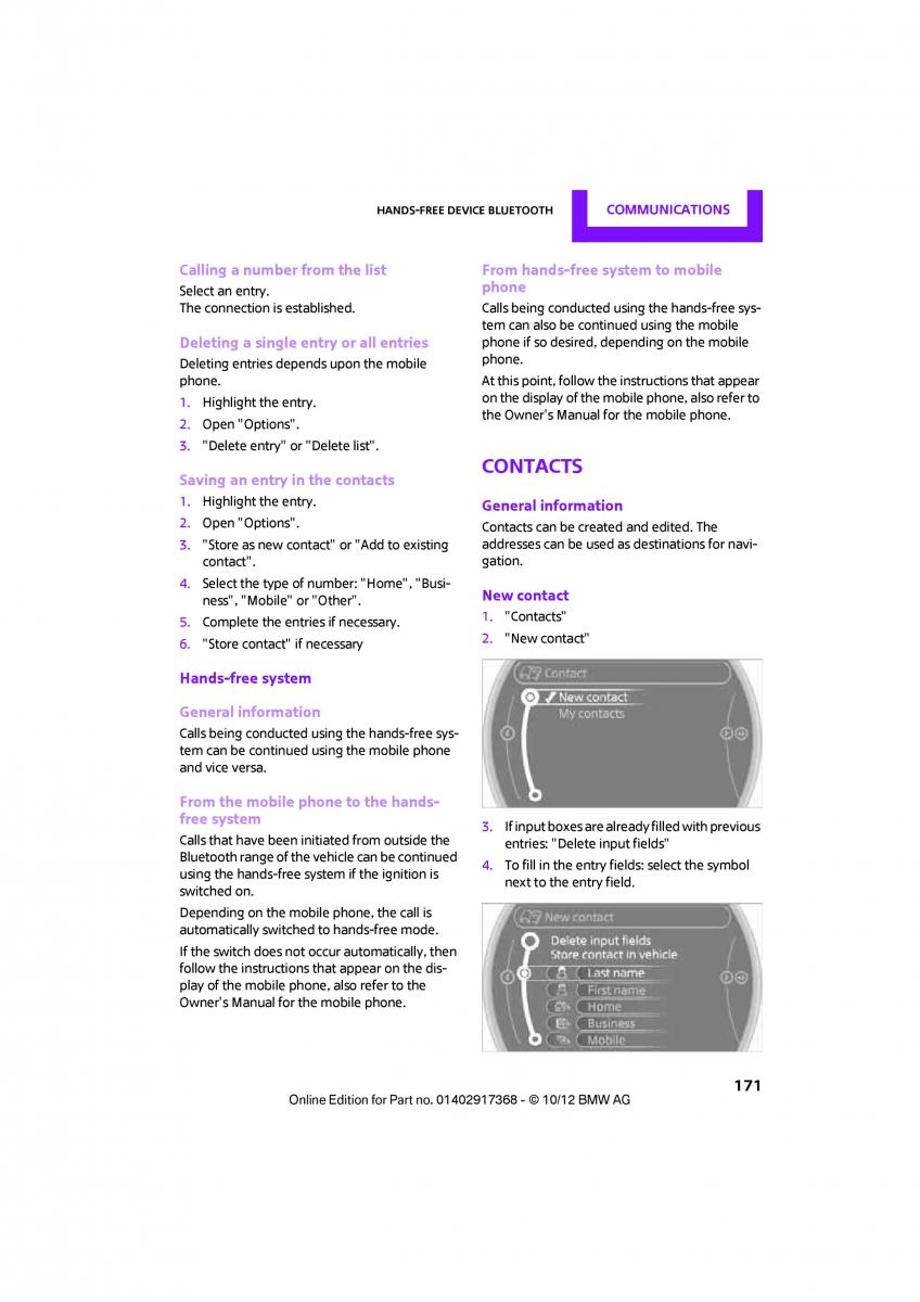 Mini Countryman owners manual / page 172