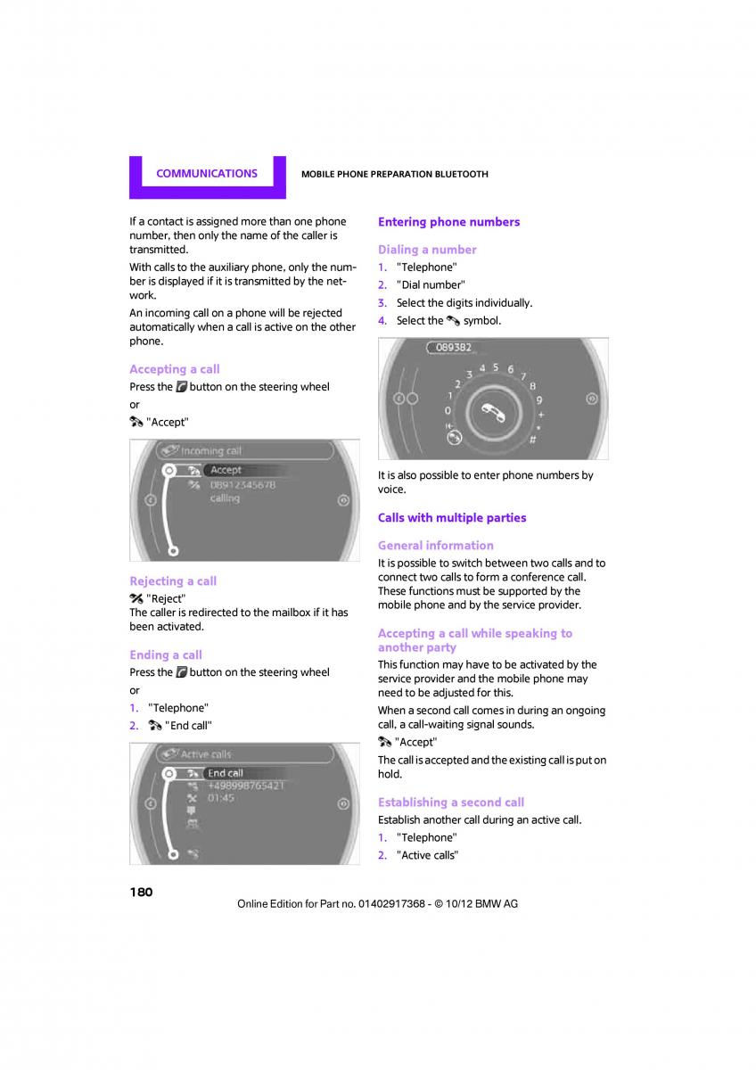 Mini Countryman owners manual / page 181