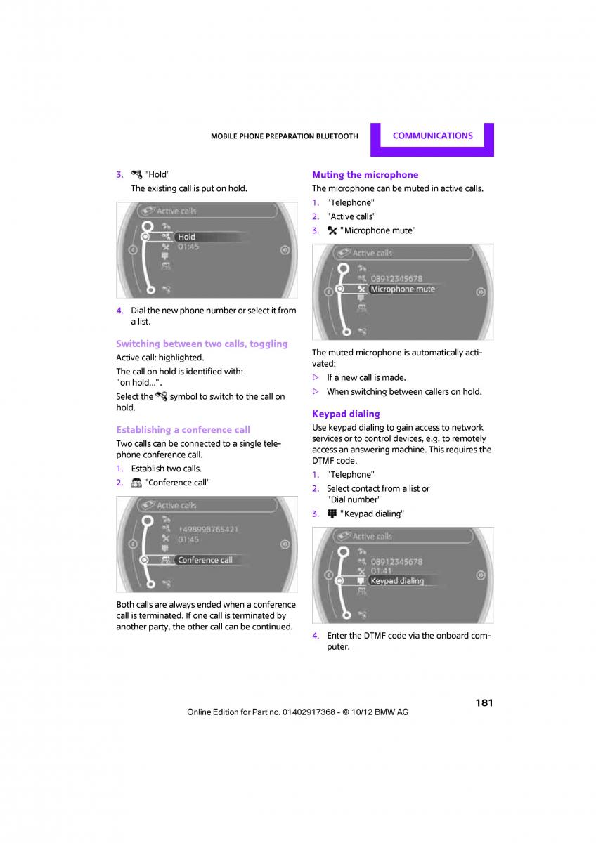 Mini Countryman owners manual / page 182