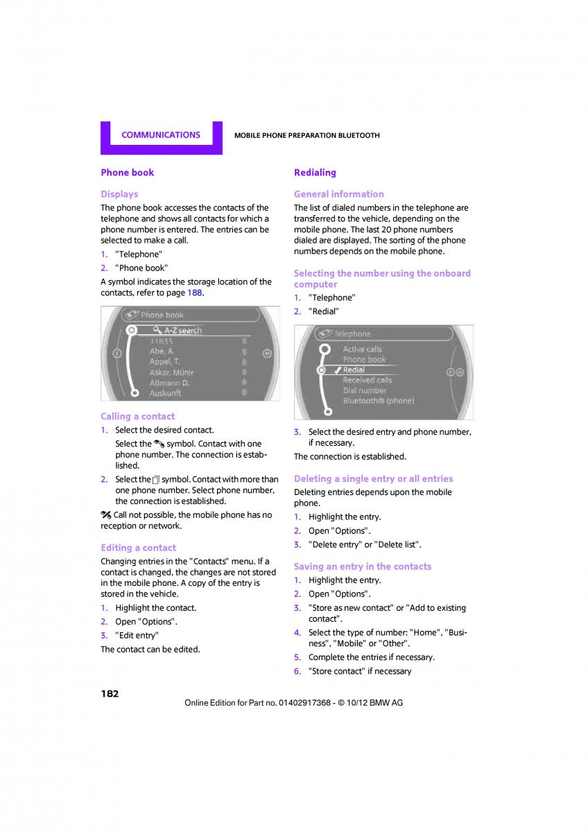 Mini Countryman owners manual / page 183