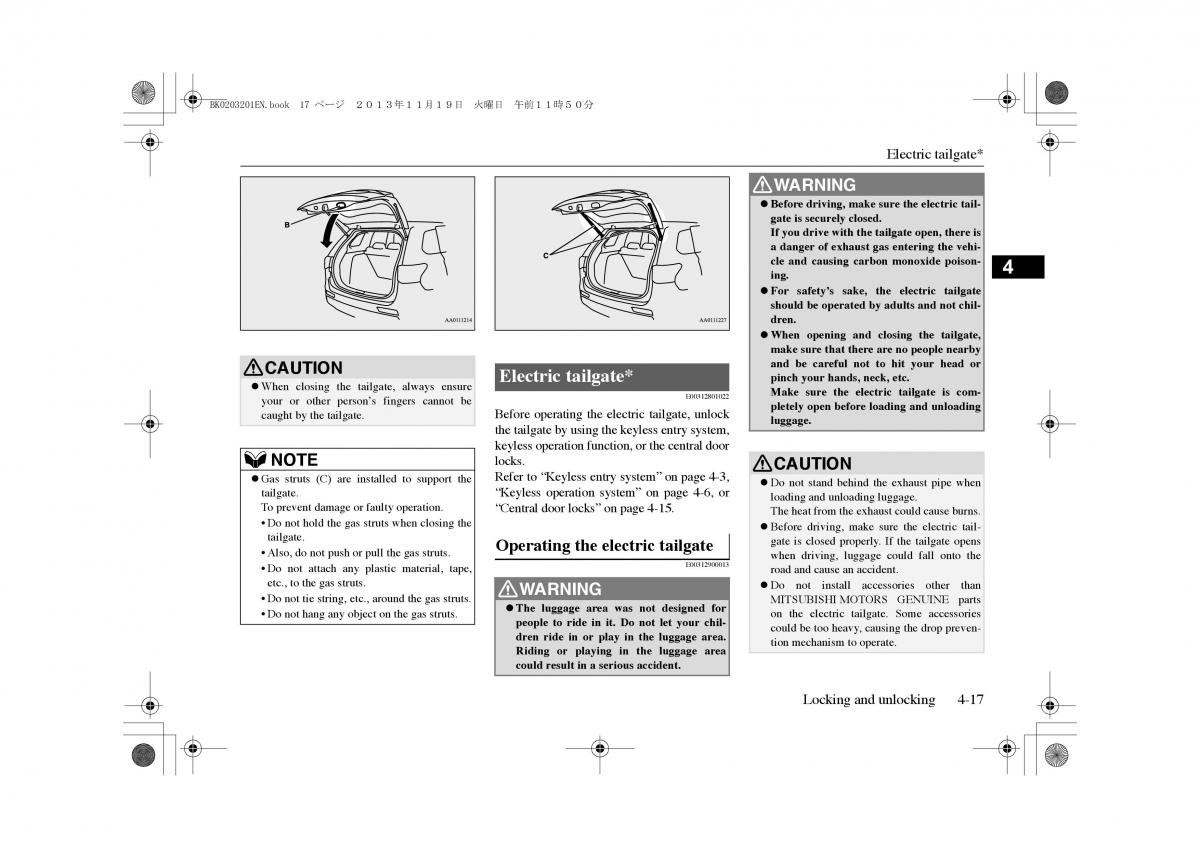 Mitsubishi Outlander PHEV III 3 owners manual / page 62