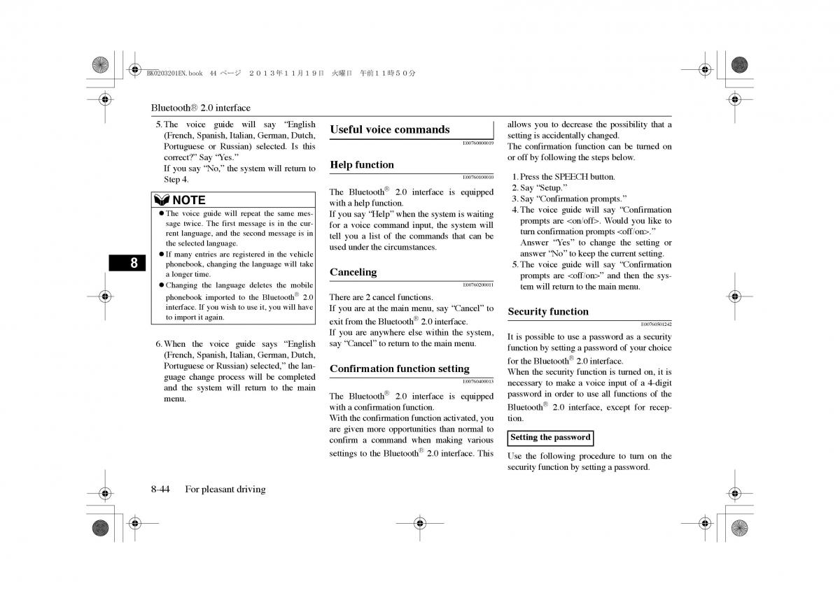 Mitsubishi Outlander PHEV III 3 owners manual / page 281