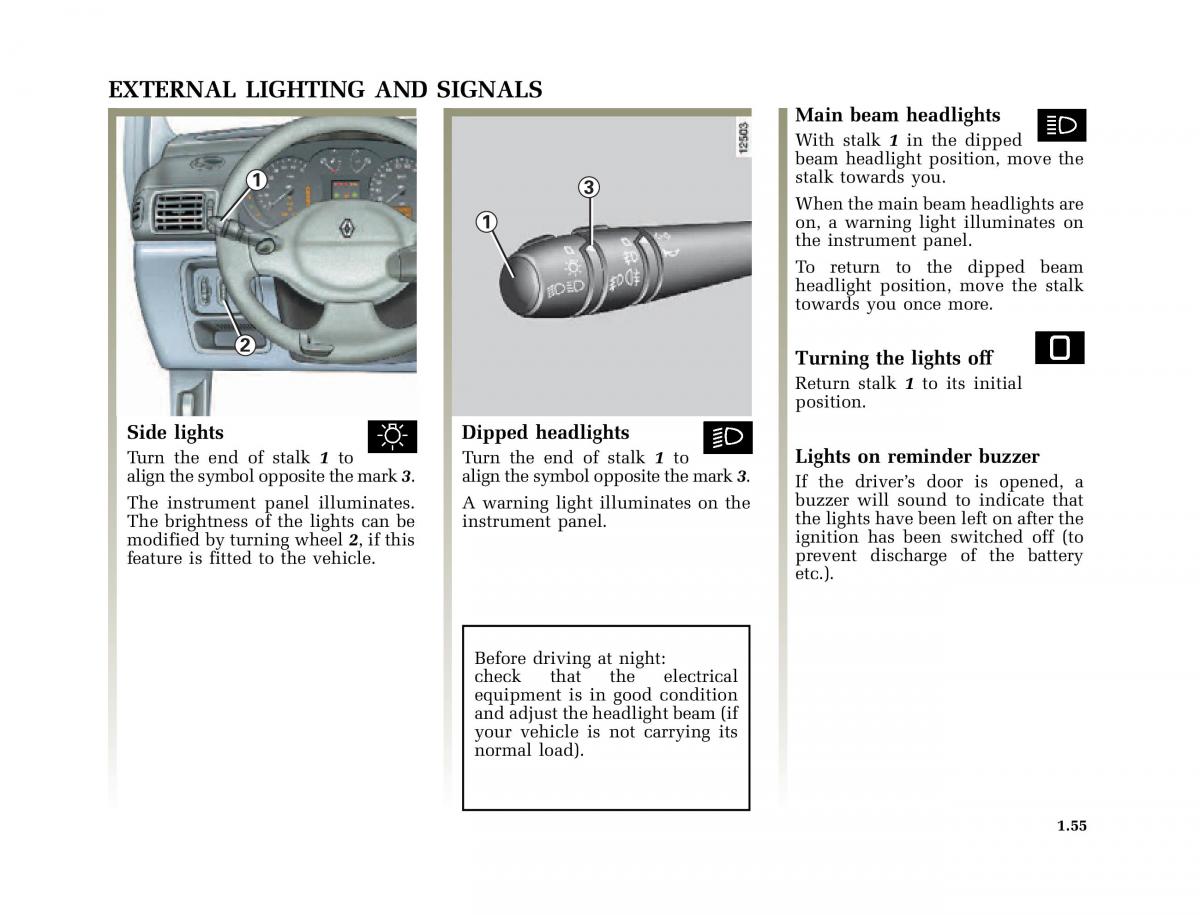 Renault Clio II 2 owners manual / page 63