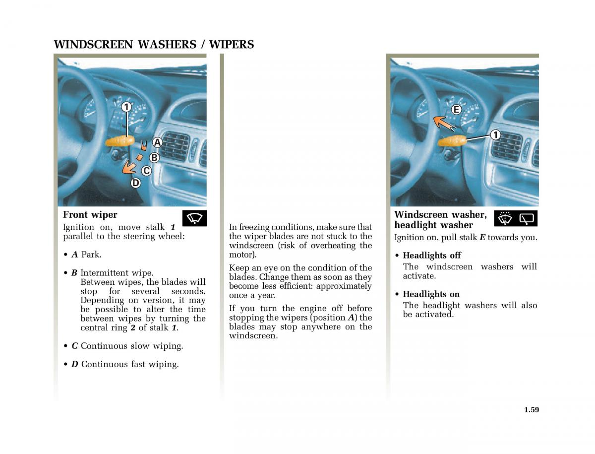 Renault Clio II 2 owners manual / page 67