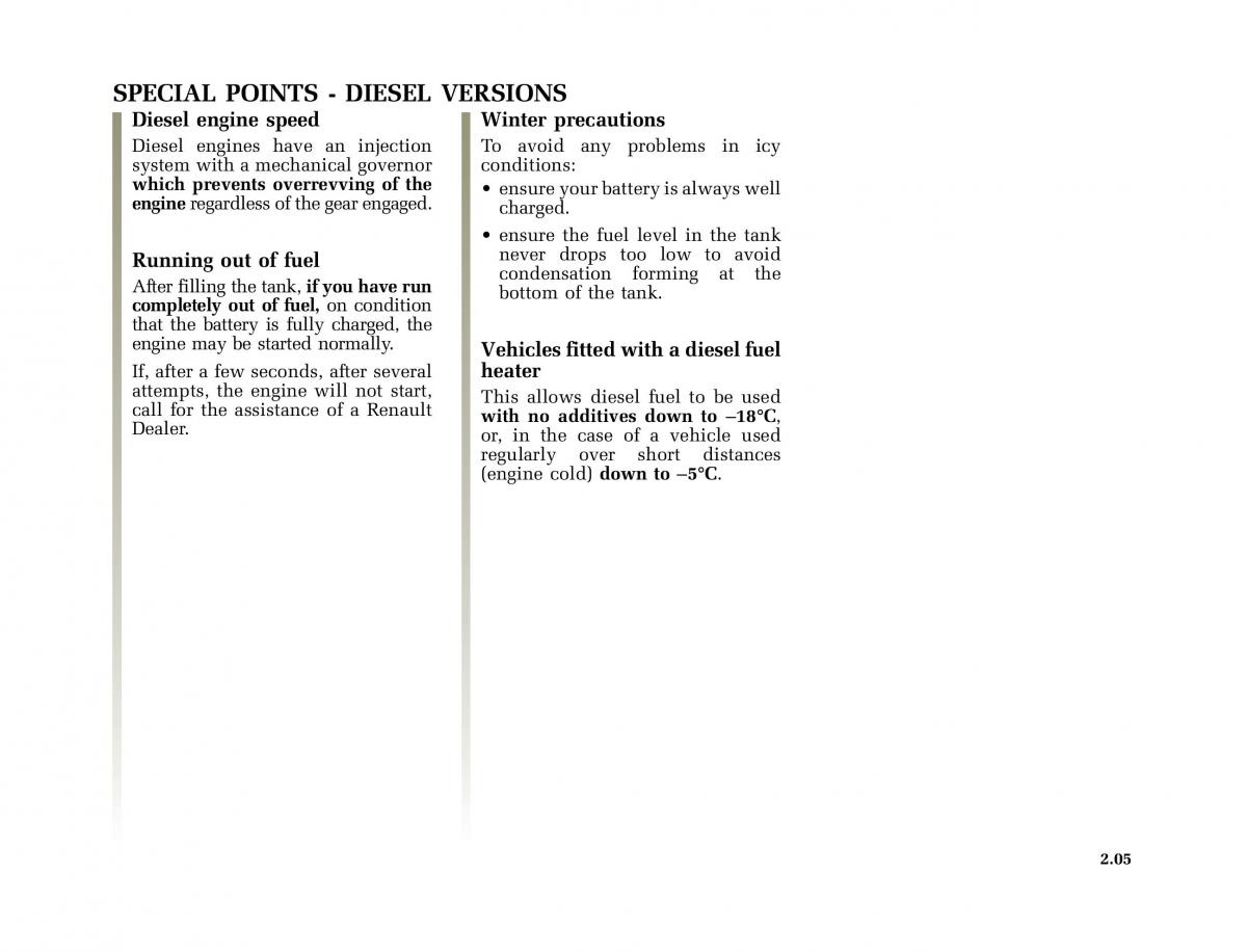 Renault Clio II 2 owners manual / page 77