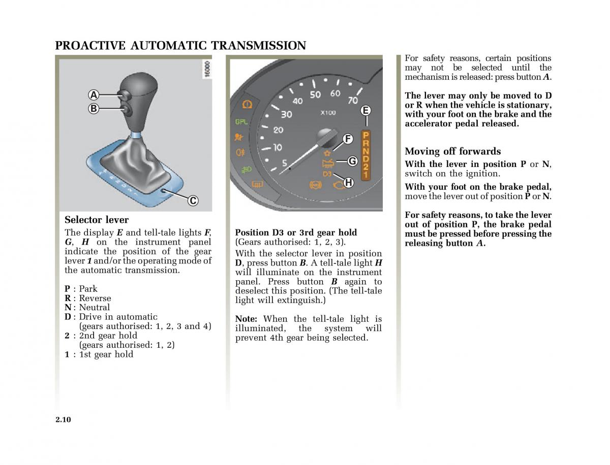 Renault Clio II 2 owners manual / page 82