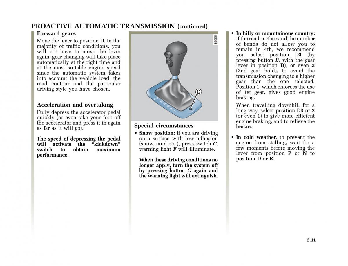 Renault Clio II 2 owners manual / page 83