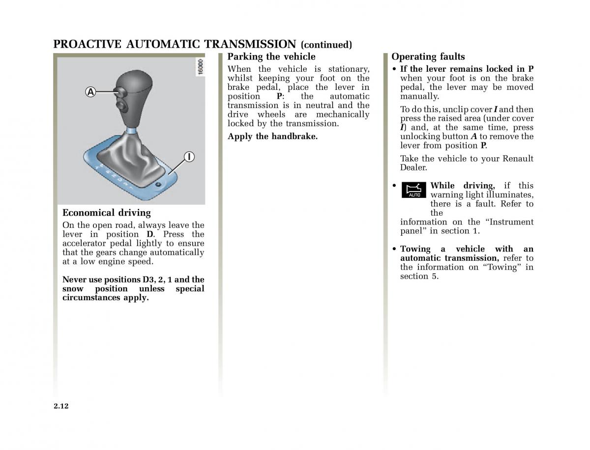 Renault Clio II 2 owners manual / page 84