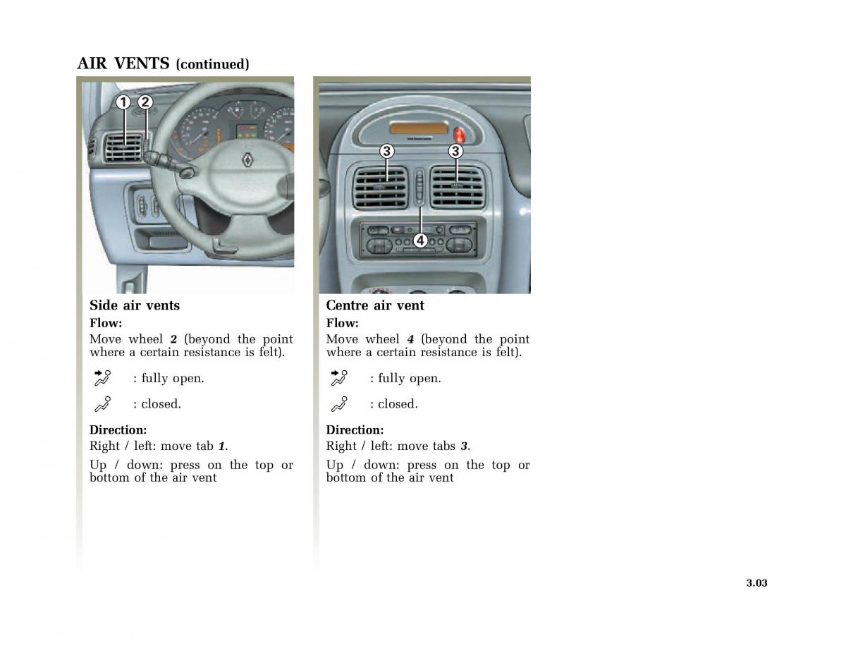 Renault Clio II 2 owners manual / page 89