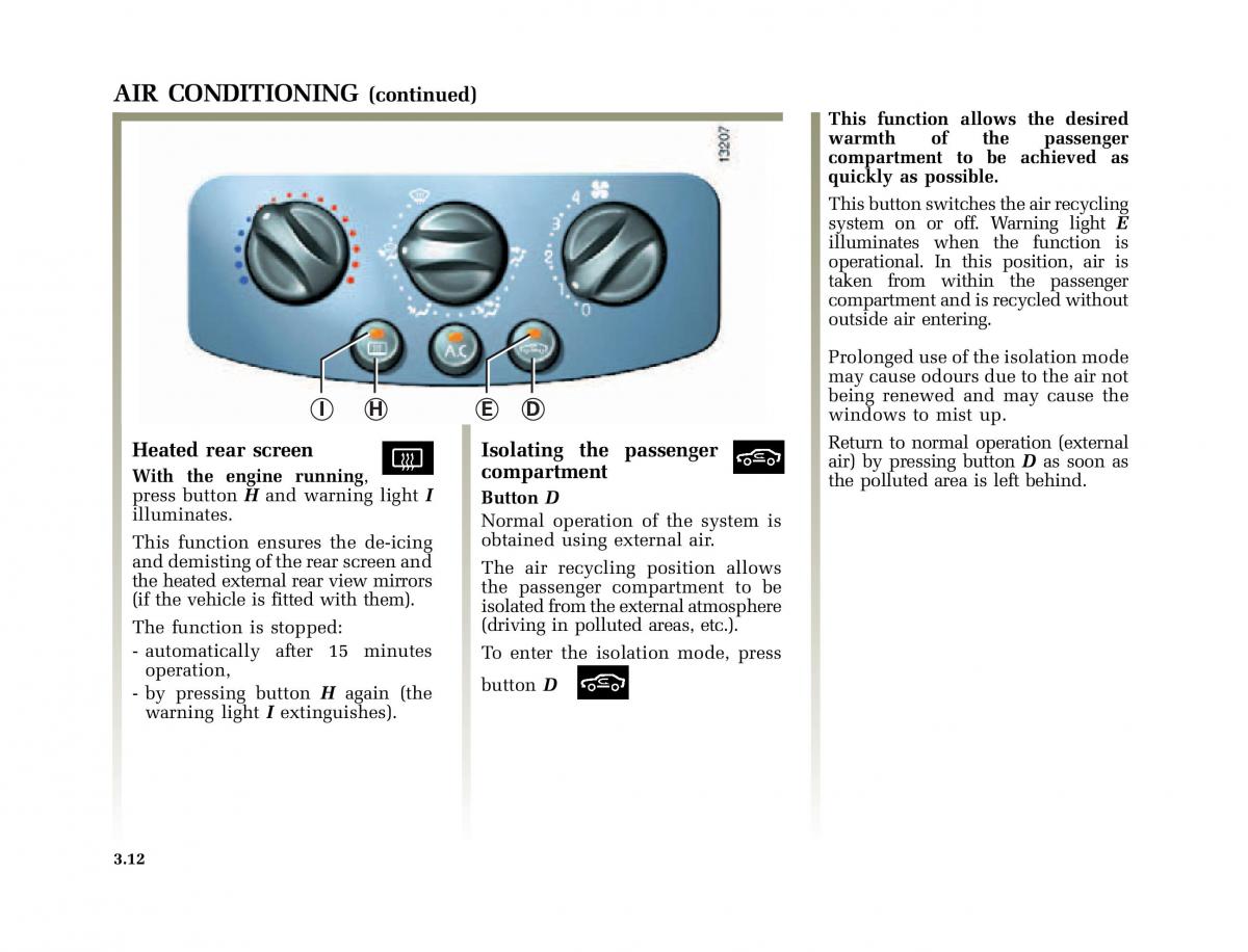 Renault Clio II 2 owners manual / page 98