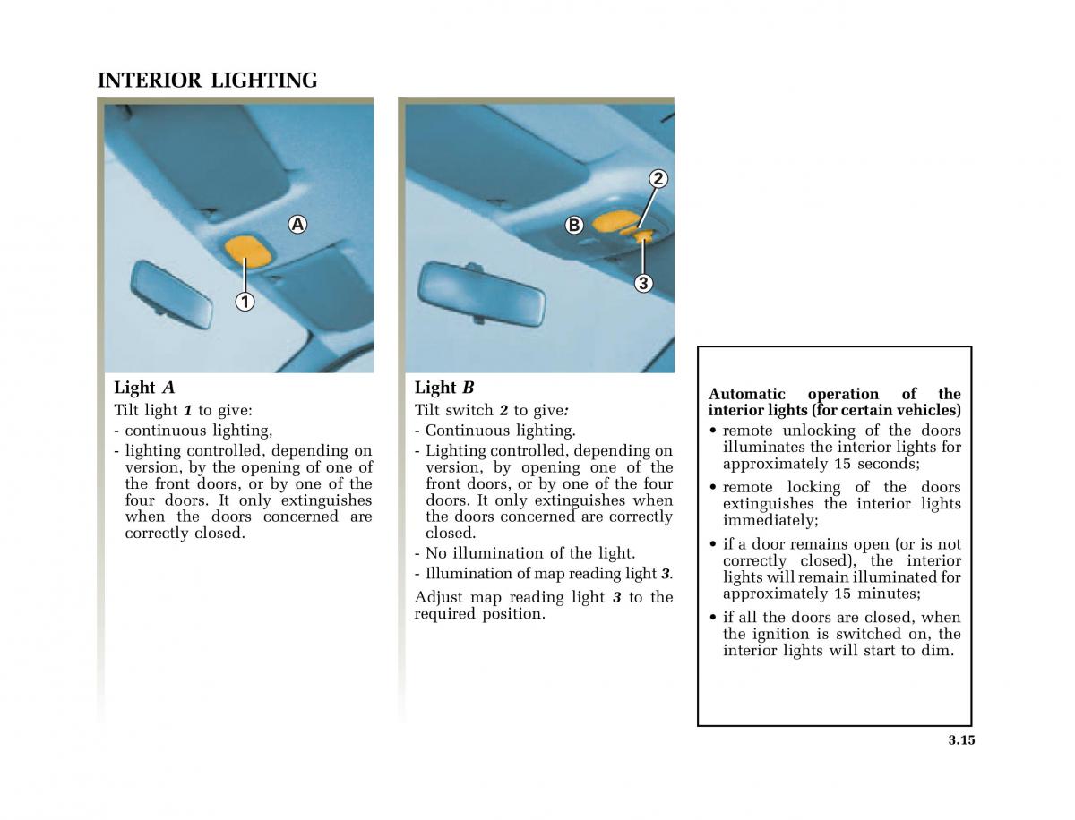 Renault Clio II 2 owners manual / page 101