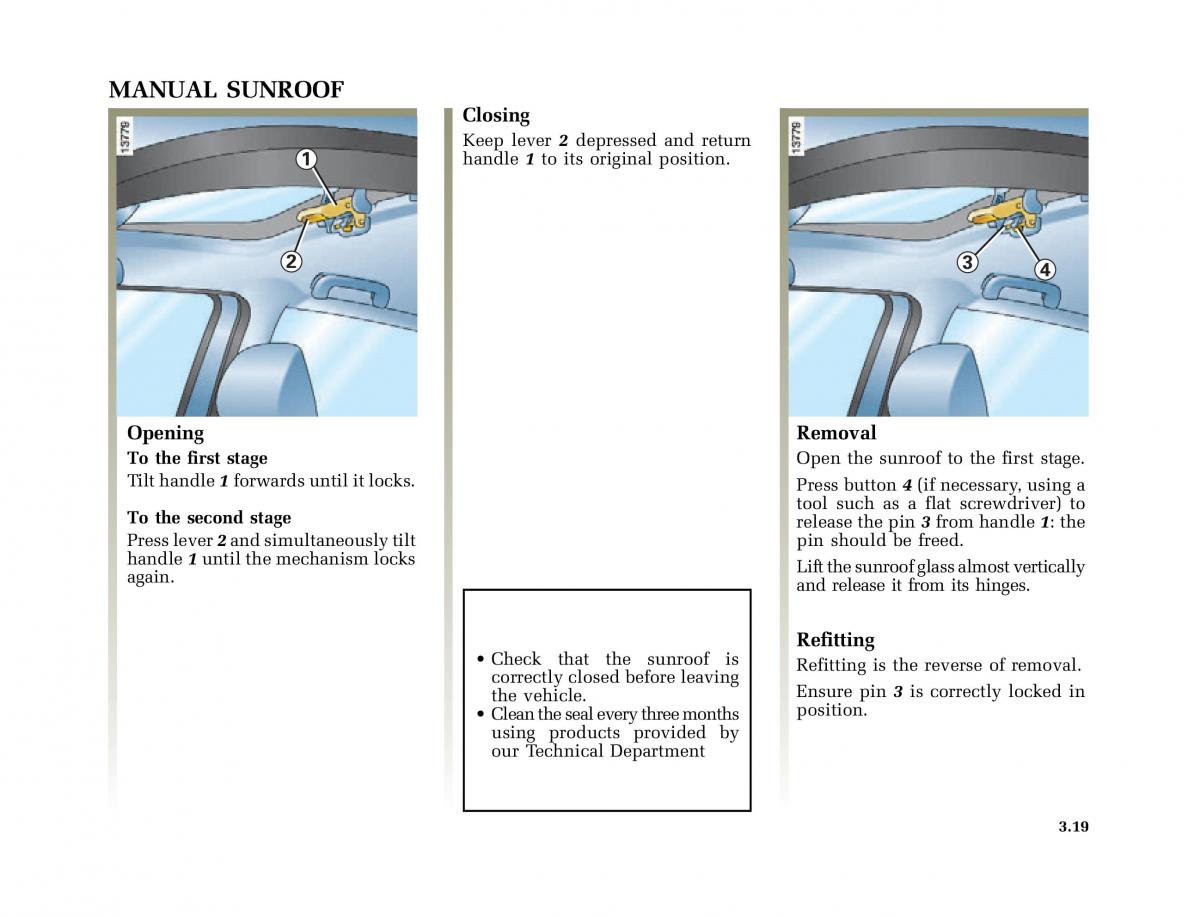 Renault Clio II 2 owners manual / page 105