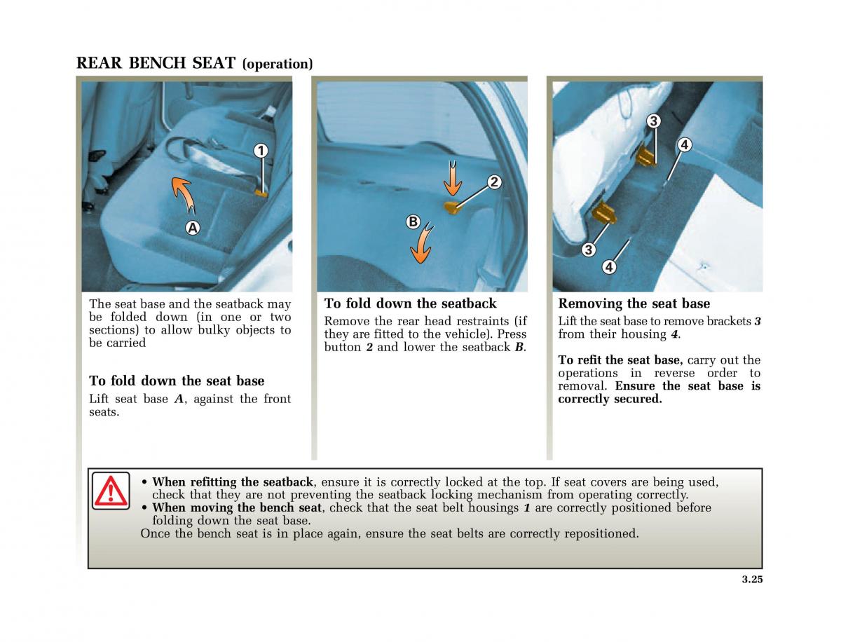 Renault Clio II 2 owners manual / page 111