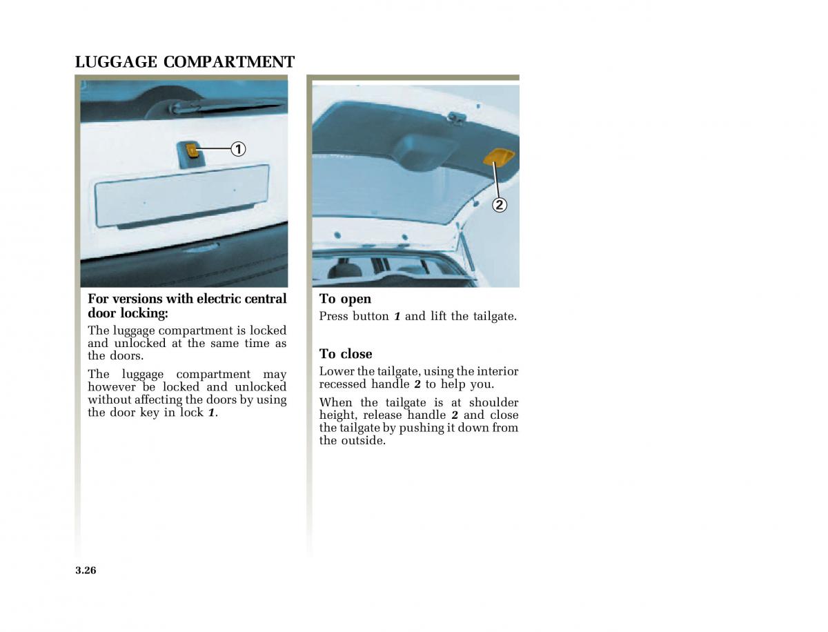 Renault Clio II 2 owners manual / page 112