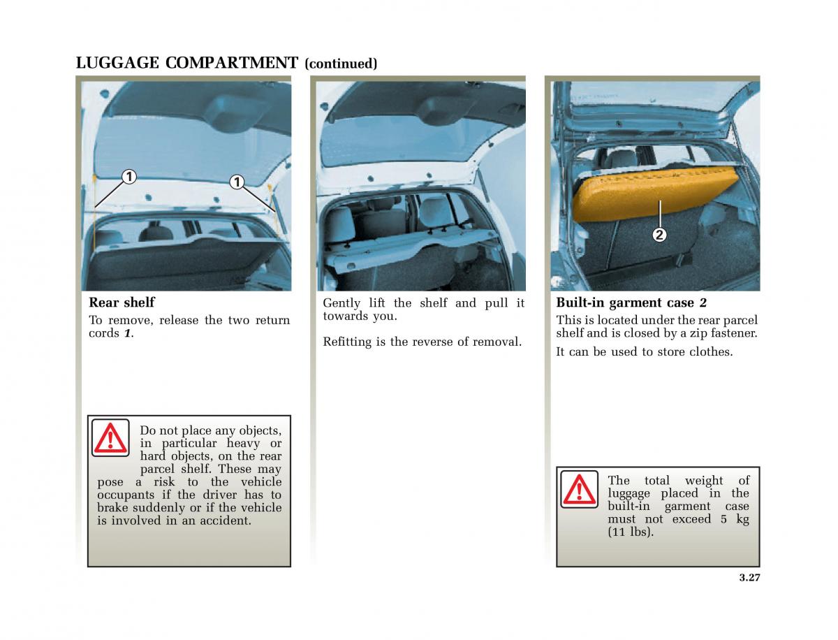 Renault Clio II 2 owners manual / page 113