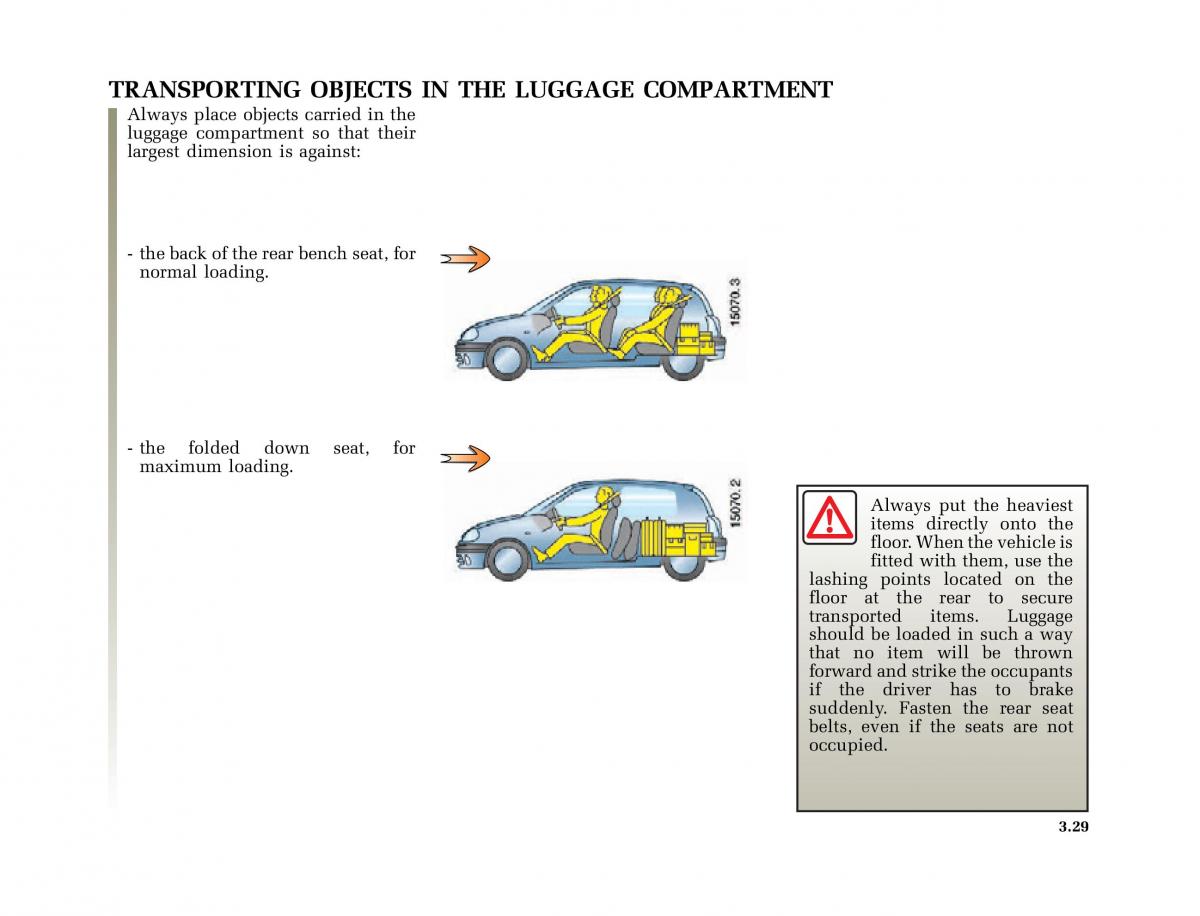 Renault Clio II 2 owners manual / page 115