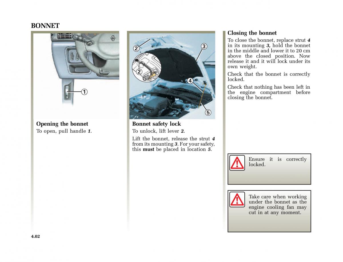 Renault Clio II 2 owners manual / page 118