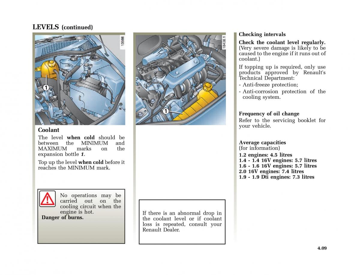 Renault Clio II 2 owners manual / page 125