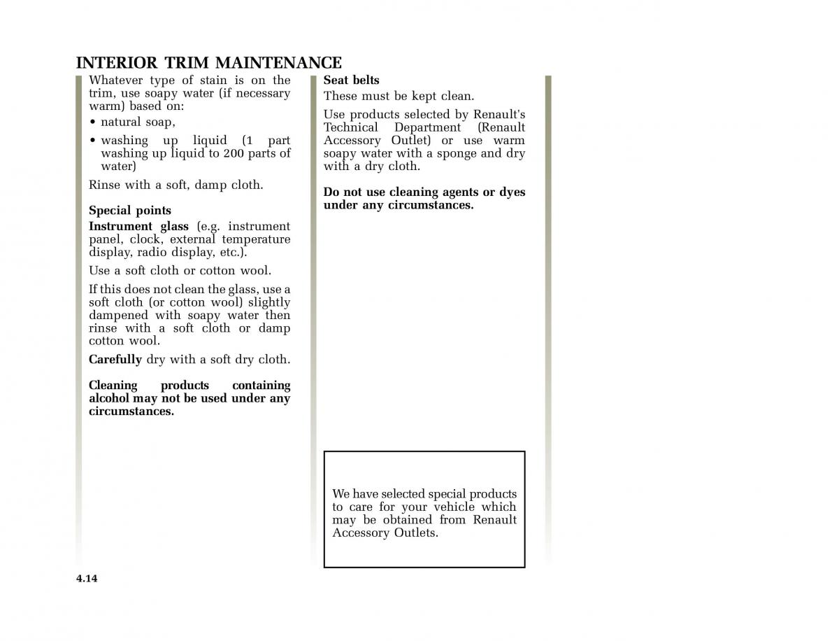 Renault Clio II 2 owners manual / page 130