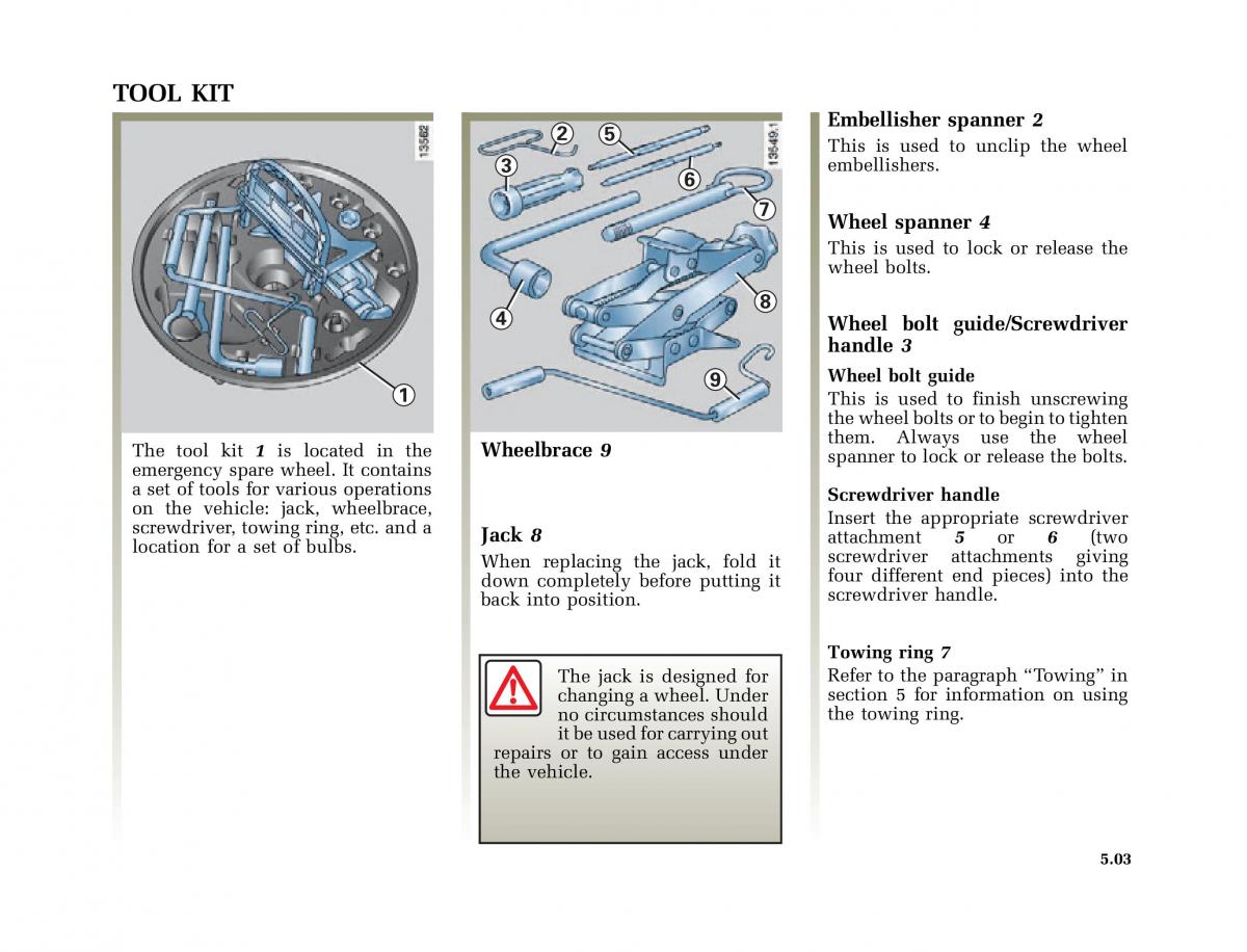 Renault Clio II 2 owners manual / page 133