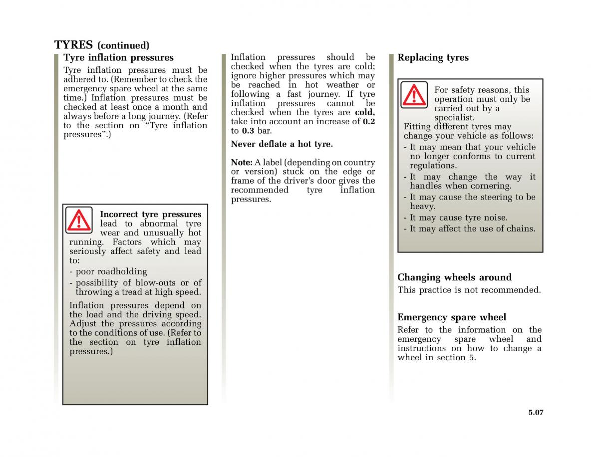 Renault Clio II 2 owners manual / page 137