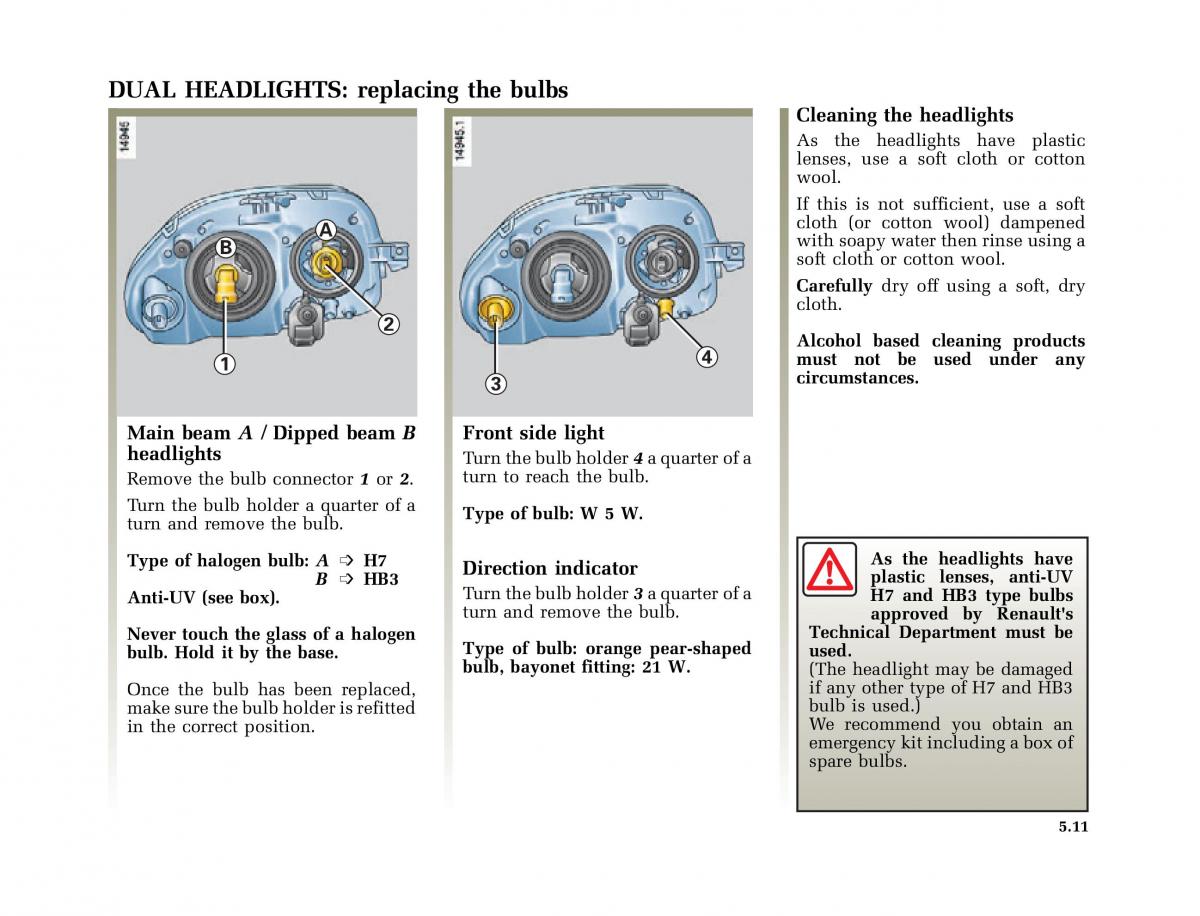 Renault Clio II 2 owners manual / page 141