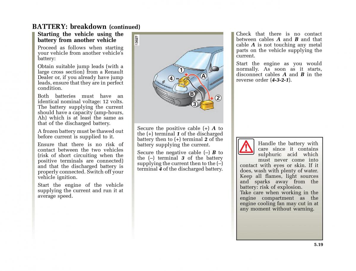 Renault Clio II 2 owners manual / page 149