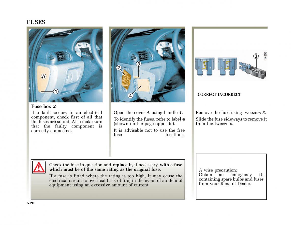 Renault Clio II 2 owners manual / page 150