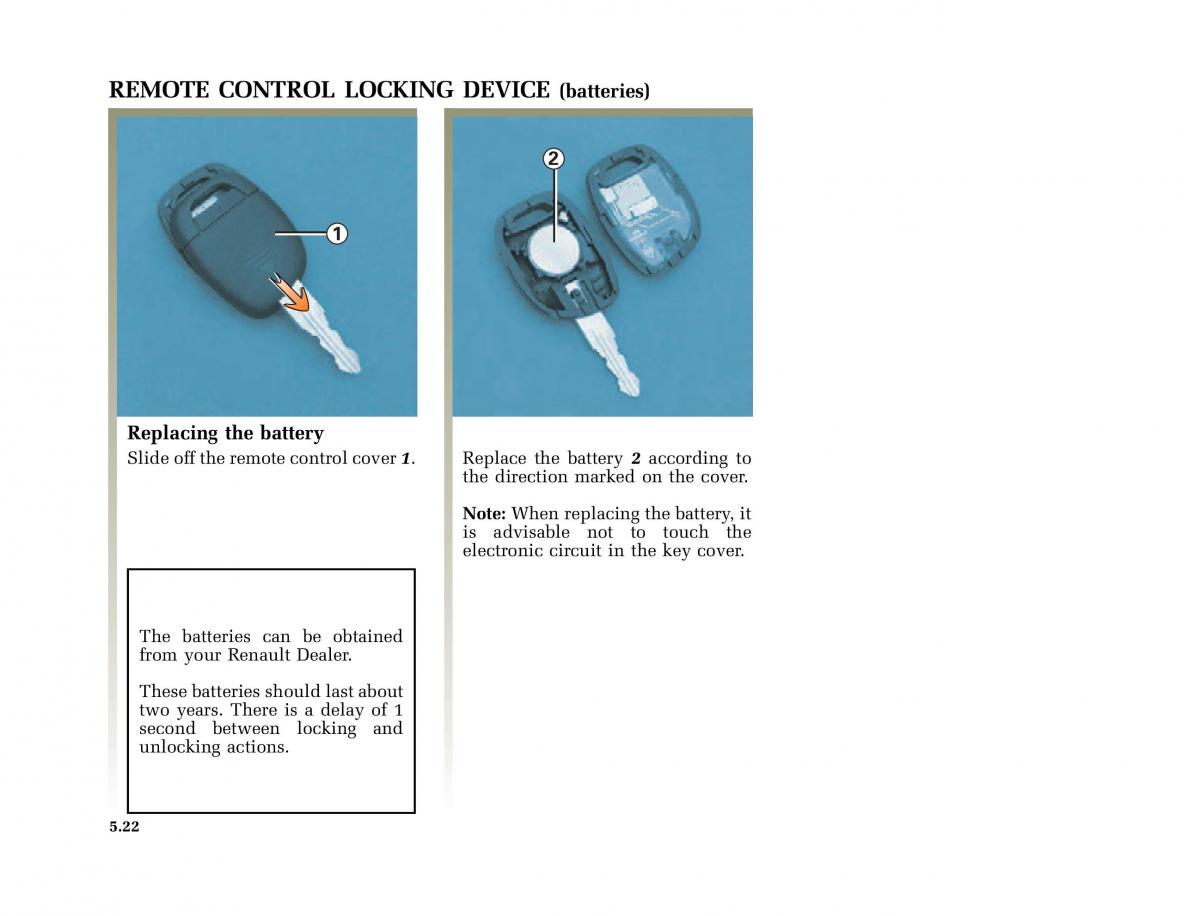 Renault Clio II 2 owners manual / page 152