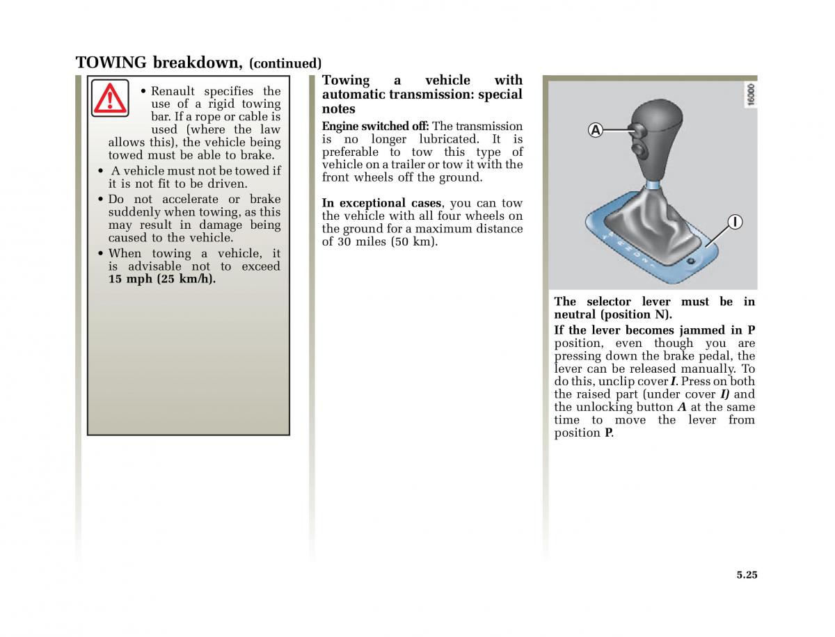 Renault Clio II 2 owners manual / page 155