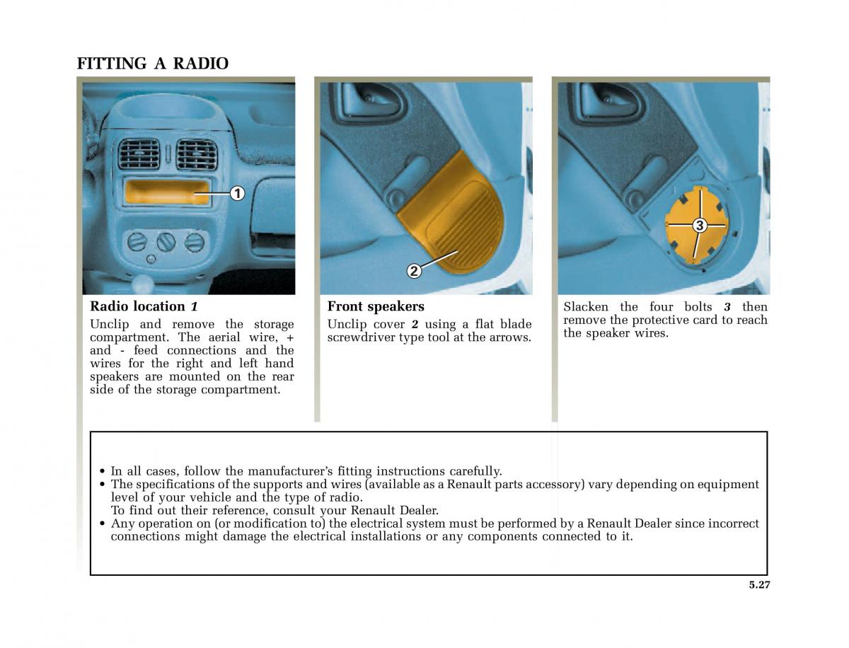 Renault Clio II 2 owners manual / page 157