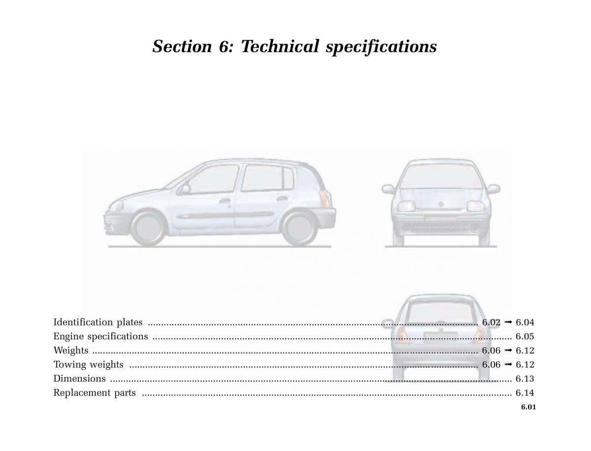 Renault Clio II 2 owners manual / page 165