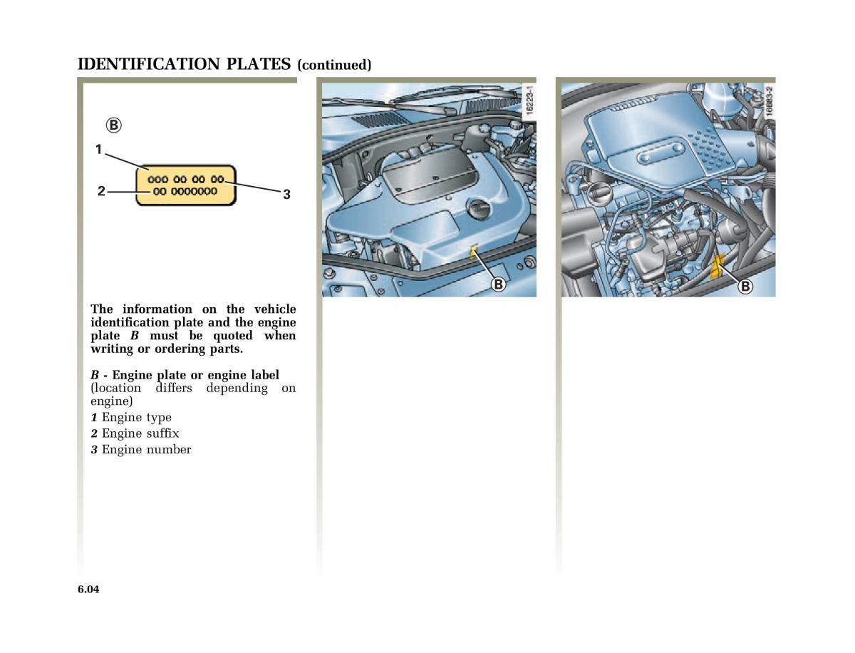 Renault Clio II 2 owners manual / page 168