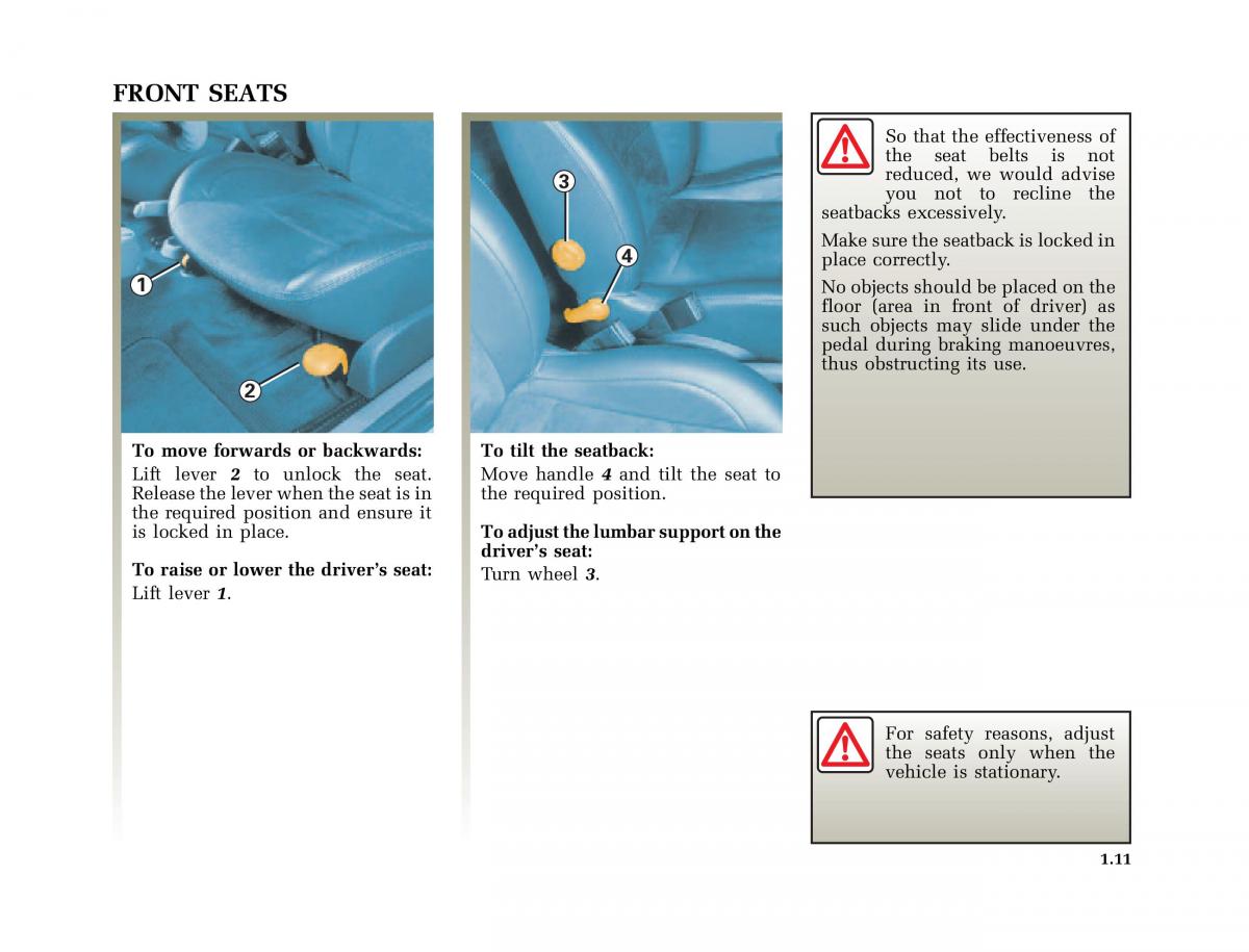 Renault Clio II 2 owners manual / page 19