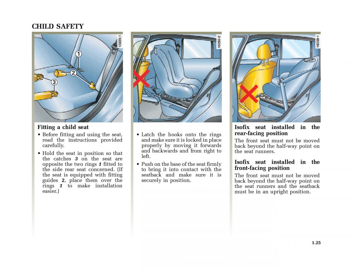 Renault Clio II 2 owners manual / page 33