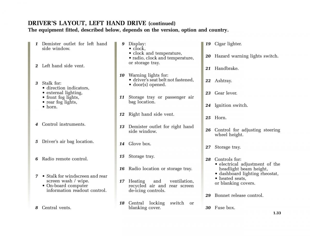 Renault Clio II 2 owners manual / page 41