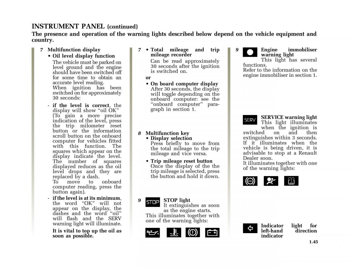 Renault Clio II 2 owners manual / page 53